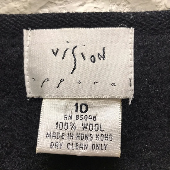 Vintage Equestrian Striped Horse Bit Clasp V-neck Wool Vest Size 10 - Picture 3 of 5